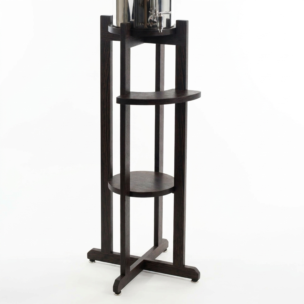 Deluxe Berkey Water Filter Floor Stand with Shelves - Image 3