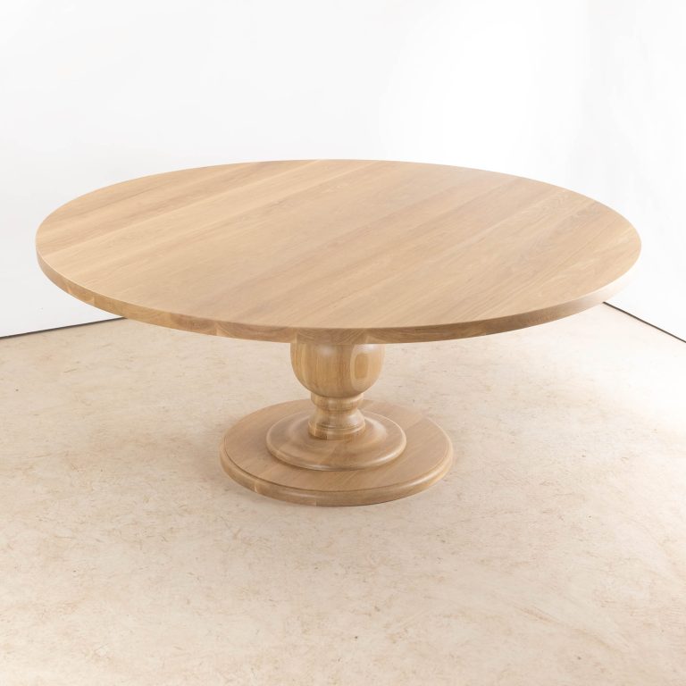 Natural White Oak Round Dining Table