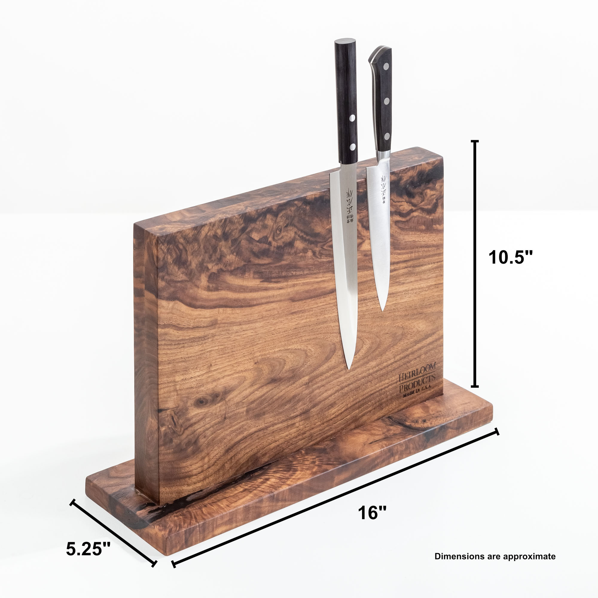 Signature #204 - Walnut Burl Vertical Countertop Knife Holder - Image 2