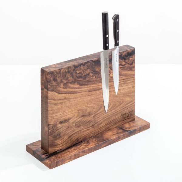 Signature #204 - Walnut Burl Vertical Countertop Knife Holder