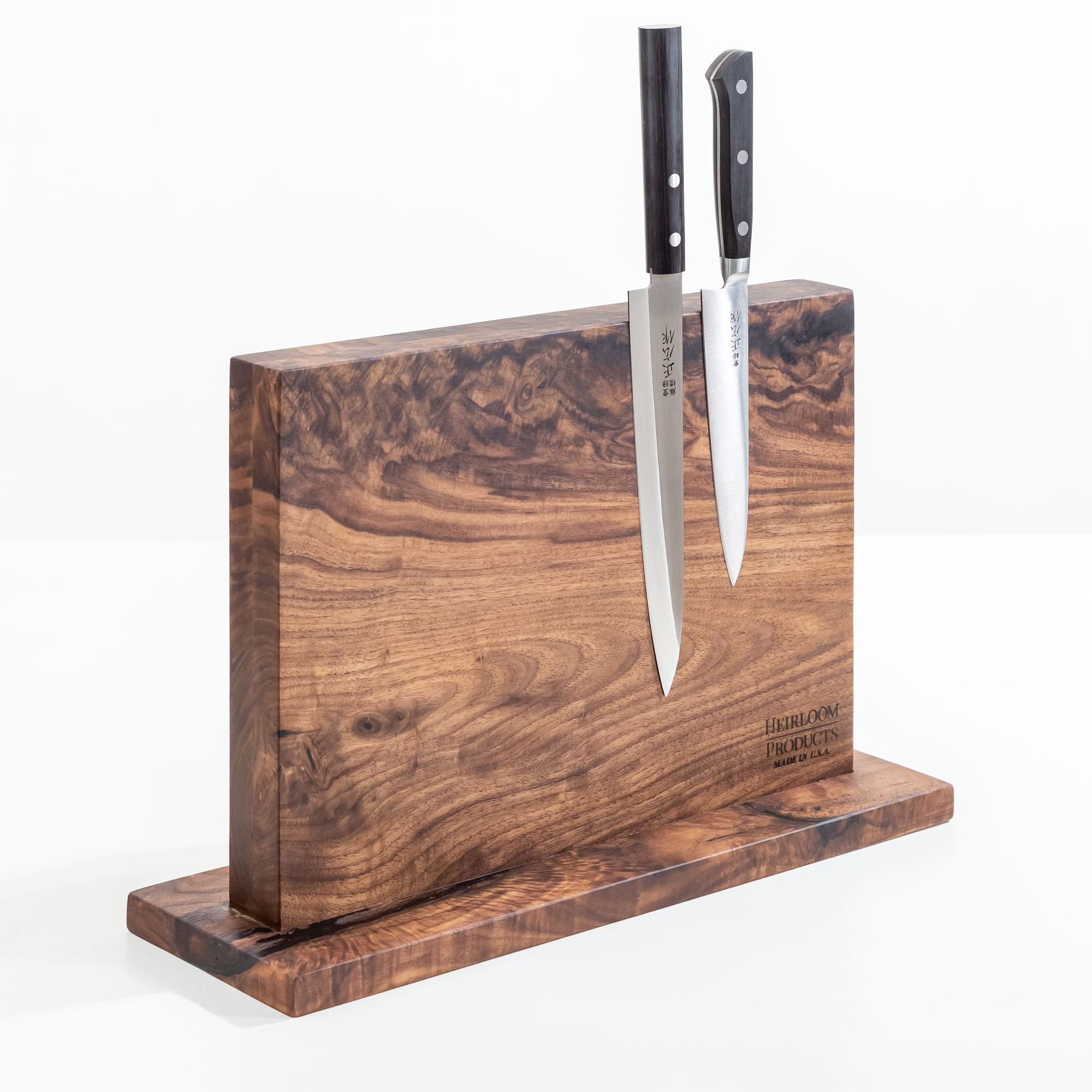 Signature #204 - Walnut Burl Vertical Countertop Knife Holder - Image 6