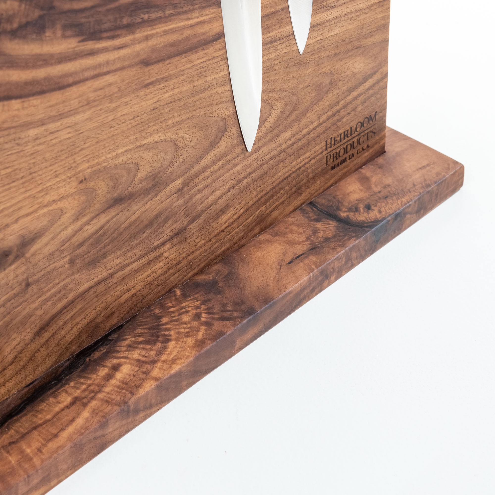 Signature #204 - Walnut Burl Vertical Countertop Knife Holder - Image 8