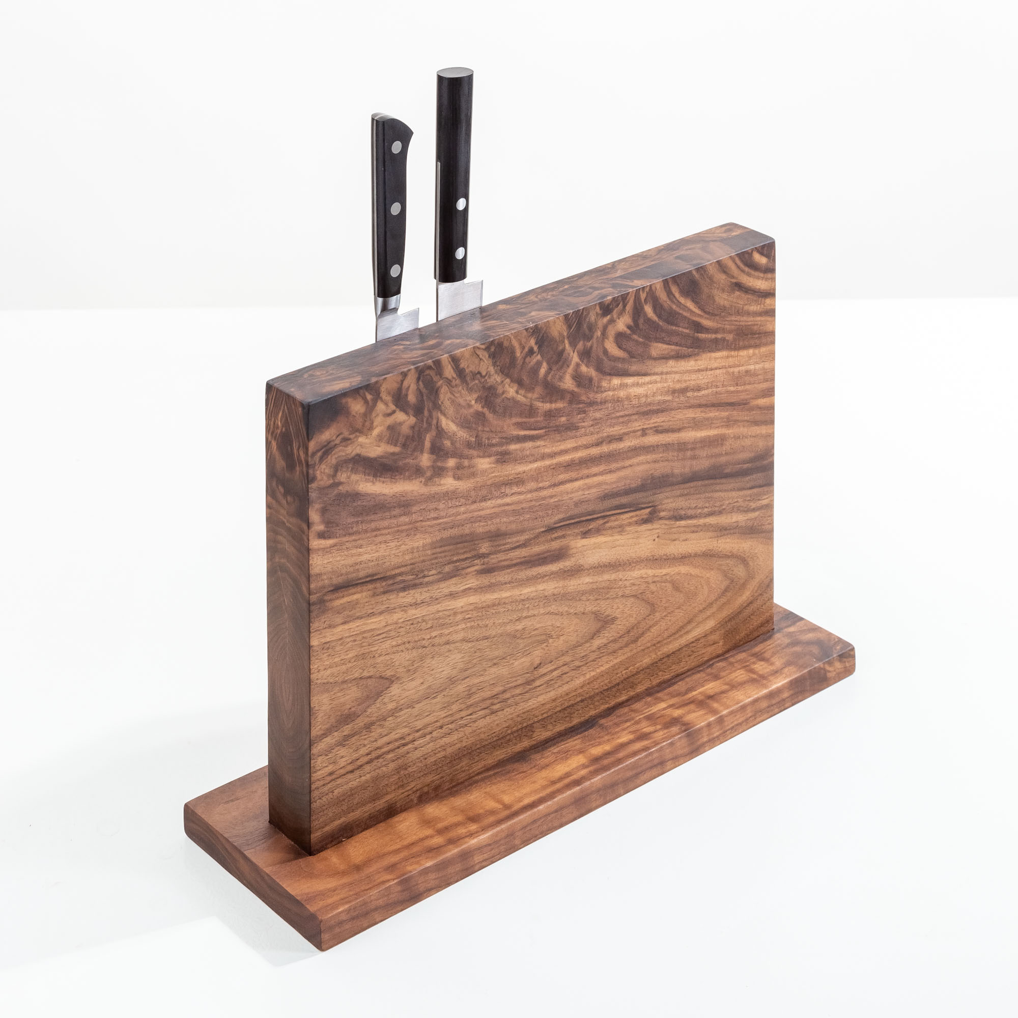 Signature #204 - Walnut Burl Vertical Countertop Knife Holder - Image 3