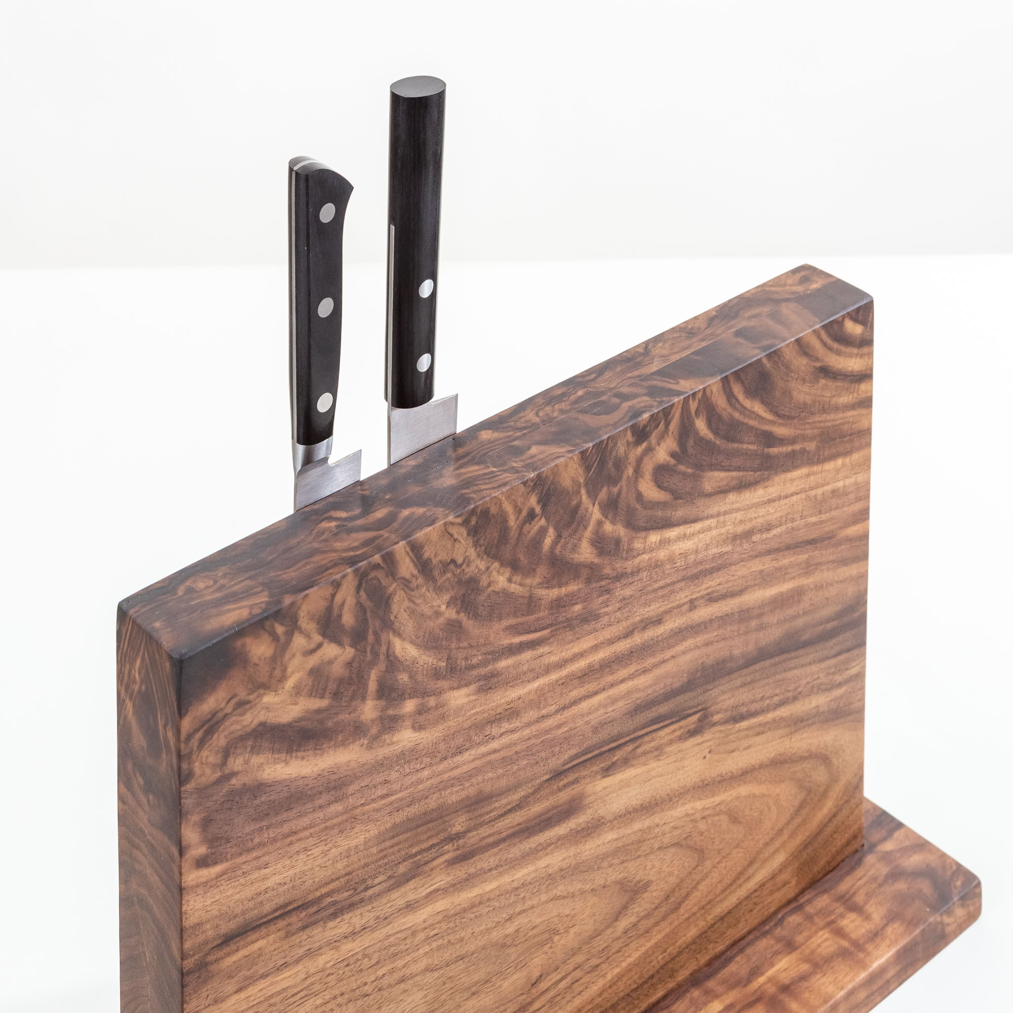Signature #204 - Walnut Burl Vertical Countertop Knife Holder - Image 5