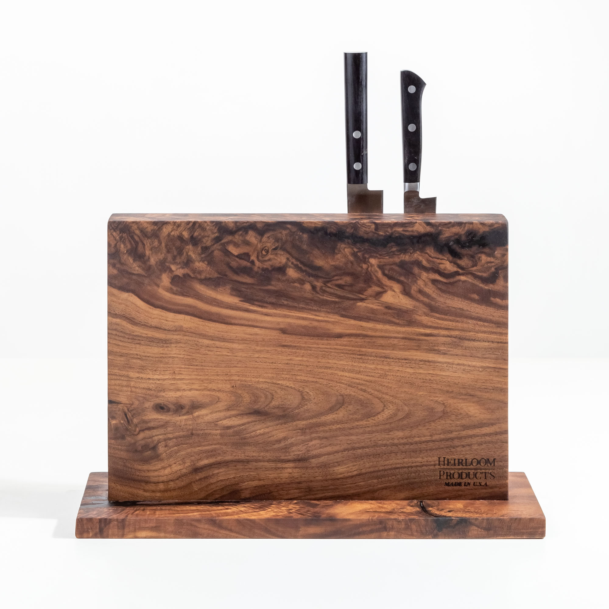 Signature #204 - Walnut Burl Vertical Countertop Knife Holder - Image 7